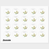 Waterverf Leaf Ronde Sticker (Vel)