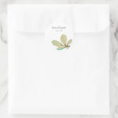 Waterverf Leaf Ronde Sticker (Tas)