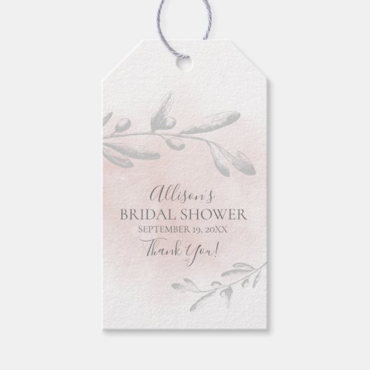 Waterverf leaf Vrijgezellenfeest Favor Gift Label Cadeaulabel (Voorkant)