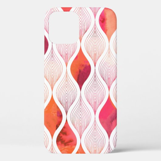 Waterverf leafs textuur herhaalt modern patroon  Case-Mate iPhone case (Achterkant)