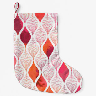 Waterverf leafs textuur herhaalt modern patroon kleine kerstsok