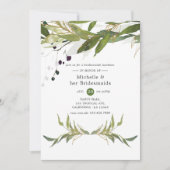 Waterverf Leafy Greenery Bridesmaids Luncheon Kaart (Voorkant)