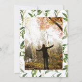 Waterverf Leafy Greenery Celebration of Life Kaart (Achterkant)