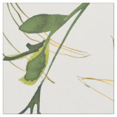 Waterverf Leafy Greenery Stof (Close Up)