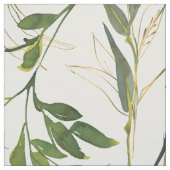 Waterverf Leafy Greenery Stof (Swatch)