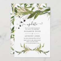 Waterverf Leafy Greenery Wedding Update