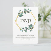 Waterverf Leafy Response RSVP Wedding Site Kaart (Staand voorkant)
