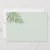 Waterverf Leaves 02 Bewaar de datum Kaart met foto (Achterkant)