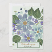 Waterverf Leaves 03 Vrijgezellenfeest bedankpas Save The Date (Voorkant)