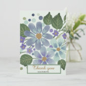 Waterverf Leaves 03 Vrijgezellenfeest bedankpas Save The Date (Staand voorkant)