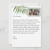 Waterverf Leaves 03 Vrijgezellenfeest bedankpas Save The Date (Achterkant)