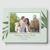 Waterverf Leaves 07b Bruiloft Gastenboek (Voorkant)