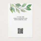 Waterverf Leaves QR Code Oorbellen Display Kaart (Achterkant)