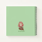 Waterverf Leaves & Tree Meisje Karakter Schets Notitieboek (Achterkant)