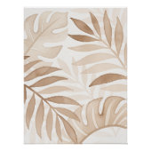 Waterverf Leaves – Zen Poster – Neutral Wall Art (Voorkant)