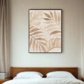 Waterverf Leaves – Zen Poster – Neutral Wall Art