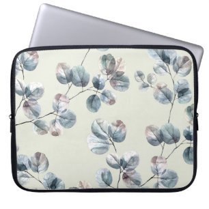 Waterverf leavesart, patroon, abstract, decor, fl laptop sleeve