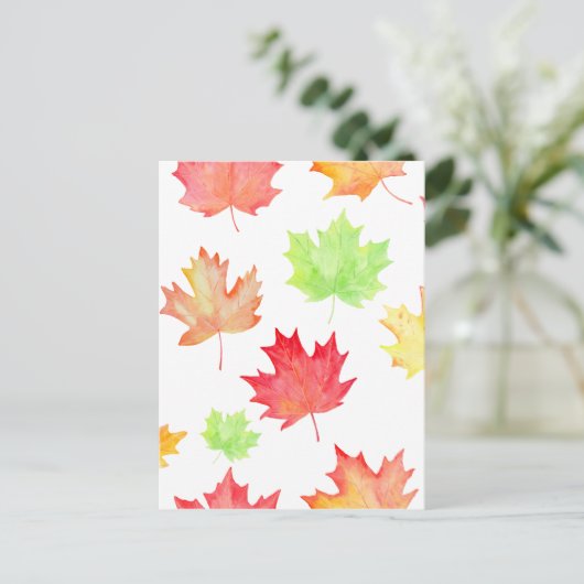 Waterverf leder patroon briefkaart (Staand voorkant)