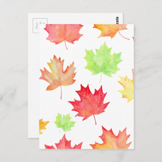 Waterverf leder patroon briefkaart (Voorkant / Achterkant)