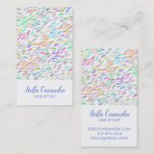 Waterverf lederen doezelkleurig modern patroon visitekaartje (Voorkant / Achterkant)