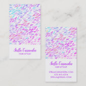 Waterverf lederen doezelkleurig modern patroon visitekaartje (Voorkant / Achterkant)