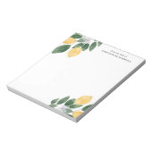 Waterverf-leemons en folieblok met naam notitieblok (Linkerzijde)