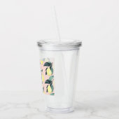 Waterverf leemons en gele naadloze patronen acryl drinkbeker (Links)