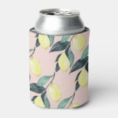 Waterverf leemons en gele naadloze patronen blikjeskoeler (Blikje Voorkant)