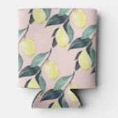 Waterverf leemons en gele naadloze patronen blikjeskoeler (Voorkant)