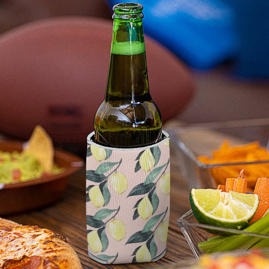 Waterverf leemons en gele naadloze patronen blikjeskoeler