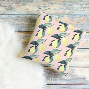 Waterverf leemons en gele naadloze patronen buitenkussen