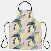 Waterverf leemons en gele naadloze patronen schort (Voorkant)