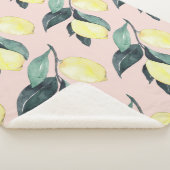 Waterverf leemons en gele naadloze patronen sherpa deken (3/4)