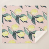 Waterverf leemons en gele naadloze patronen sherpa deken (Voorkant (horizontaal))