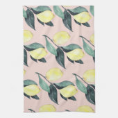 Waterverf leemons en gele naadloze patronen theedoek (Verticaal)