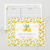 Waterverf leemons en groene lederrecepten | briefkaart (Voorkant / Achterkant)