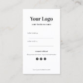 Waterverf leest aanbevelingskaartje (Achterkant)