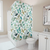 Waterverf leest - groen douchegordijn (In situ)