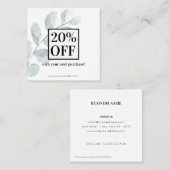 Waterverf leest  kortingskaartje (Voorkant / Achterkant)