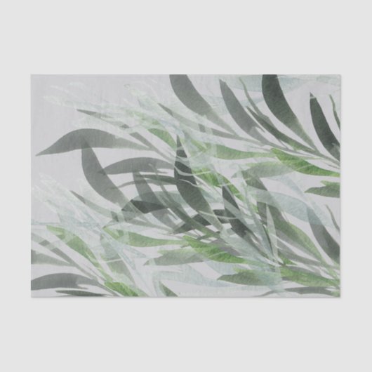 Waterverf leest op blauw-grijs weefselpapier tissuepapier (Voorkant)