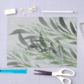 Waterverf leest op blauw-grijs weefselpapier tissuepapier (Craft)