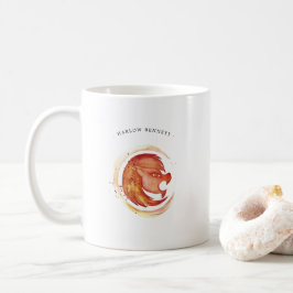 Waterverf Leeuw Astrologie Sterrenbeeld | Monogram Koffiemok