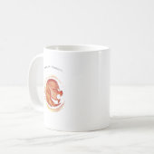 Waterverf Leeuw Astrologie Sterrenbeeld | Monogram Koffiemok (Voorkant links)