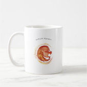 Waterverf Leeuw Astrologie Sterrenbeeld | Monogram Koffiemok (Links)