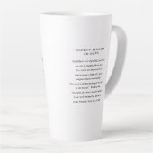 Waterverf Leeuw Astrologie Sterrenbeeld | Monogram Latte Mok (Rechterhoek)