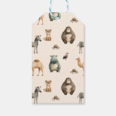 Waterverf Leeuw Baby shower Dank u Cadeau Label Cadeaulabel (Achterkant)