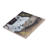 Waterverf Leeuw en Lam aanpasbaar Tegeltje (Zijkant)