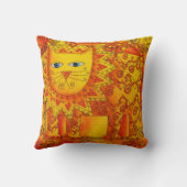 Waterverf Leeuw Illustratie met Patroon Kussen (Achterkant)