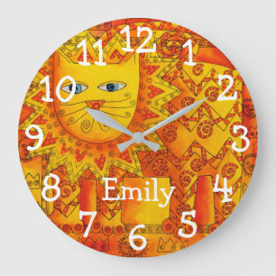 Waterverf Leeuw met Naam Grote Klok