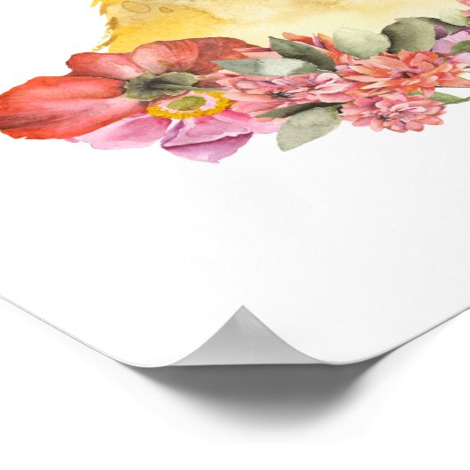 Waterverf Leeuw, Safari kinderkamer decor, Kindere Poster (Hoek)